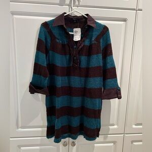 Striped Knit Dress Size Large NWT